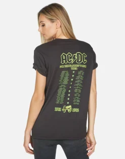 Flash Sale Wolf Ac/Dc Neon Stud Women Short Sleeve
