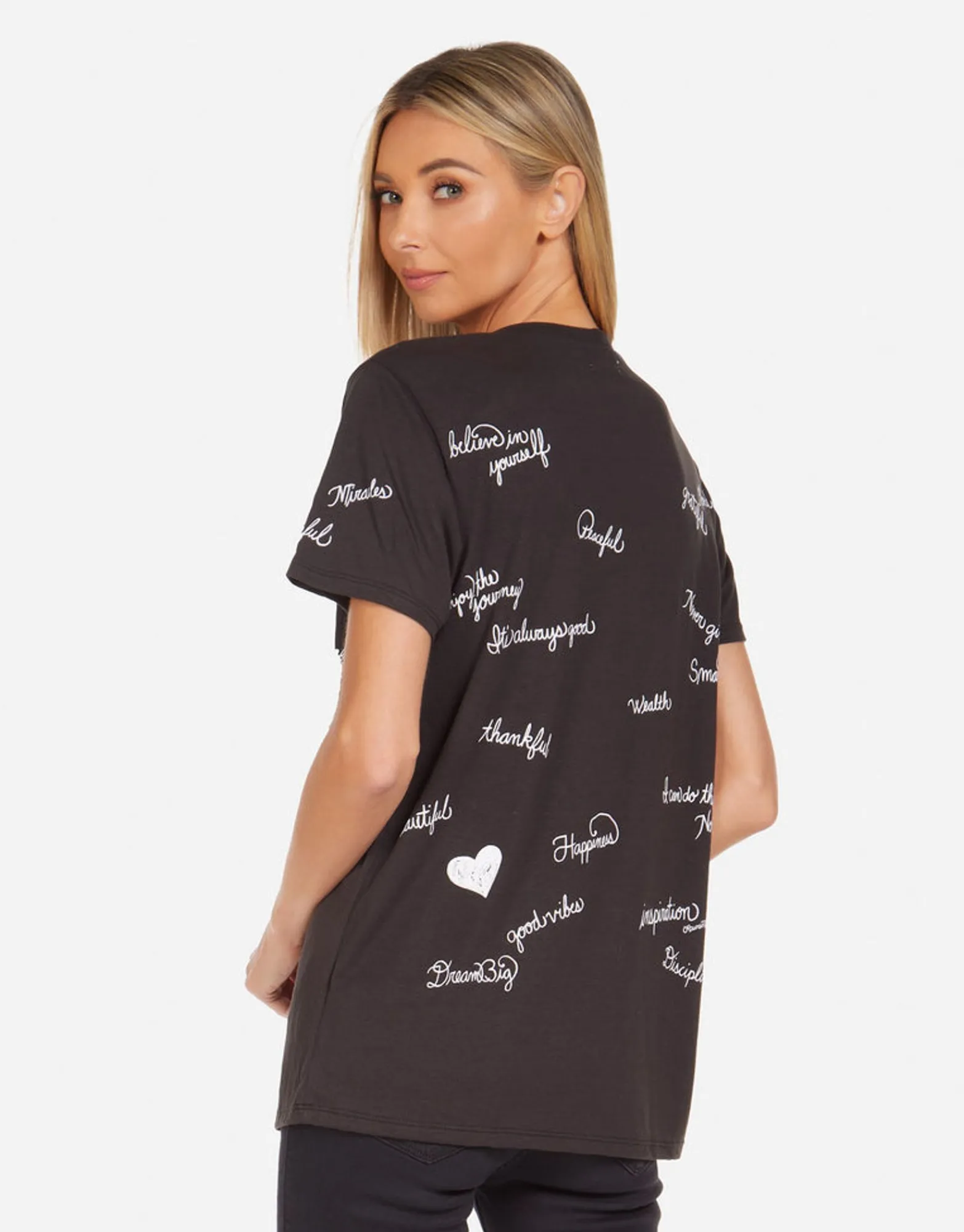 Store Wolf Happy Thoughts Women Short Sleeve