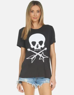 Cheap Wolf Music Skull Women Short Sleeve