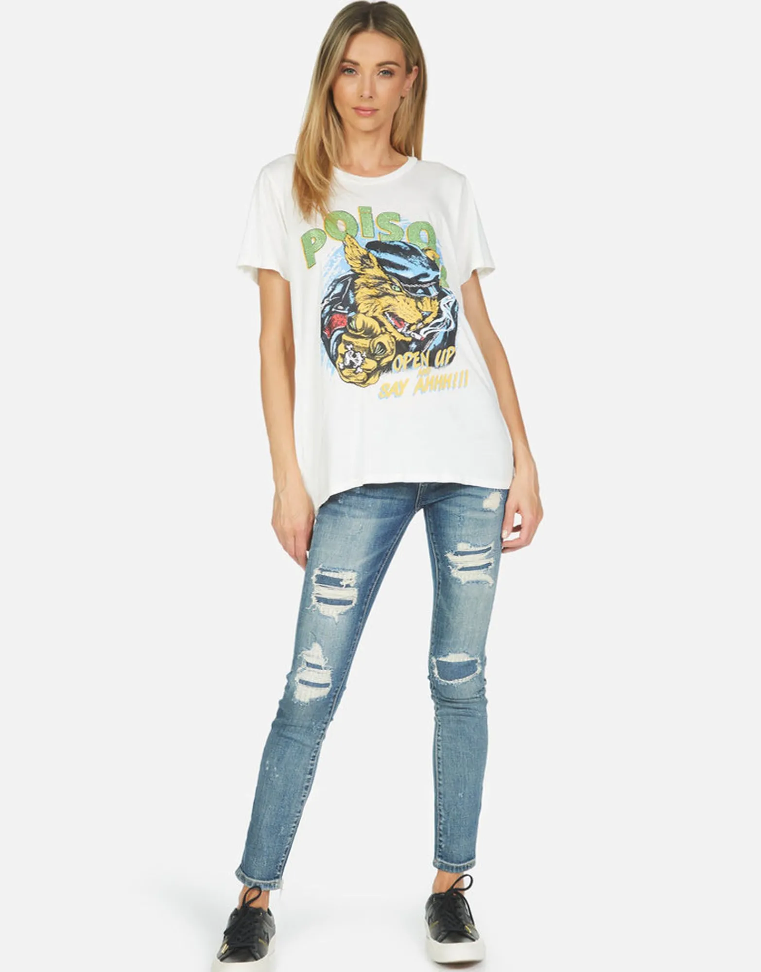 Discount Wolf Poison Cat Women Short Sleeve