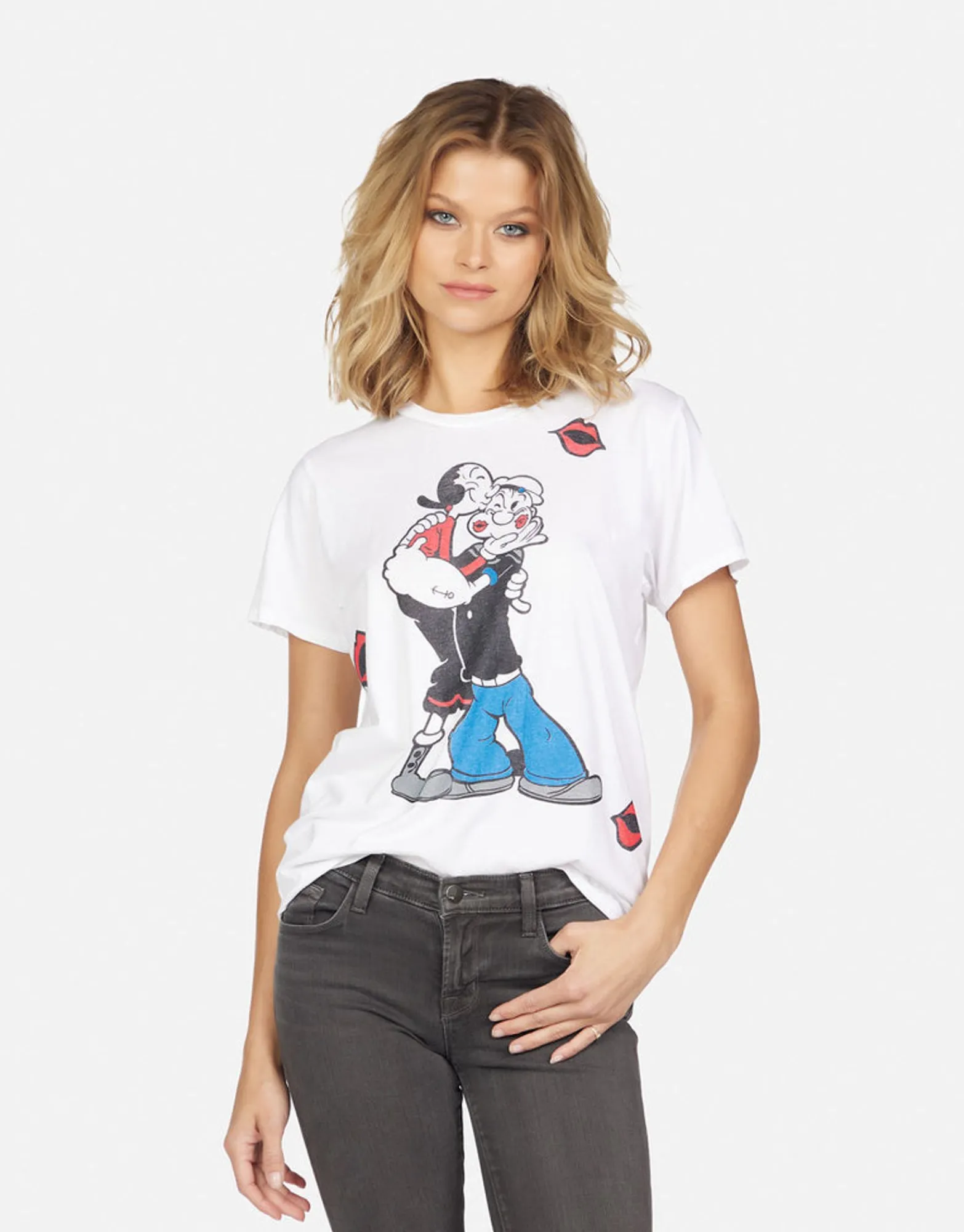 Fashion Wolf Popeye & Olive Oyl Women Short Sleeve