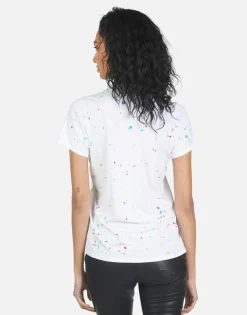 Hot Wolf Text Happy Face Women Short Sleeve