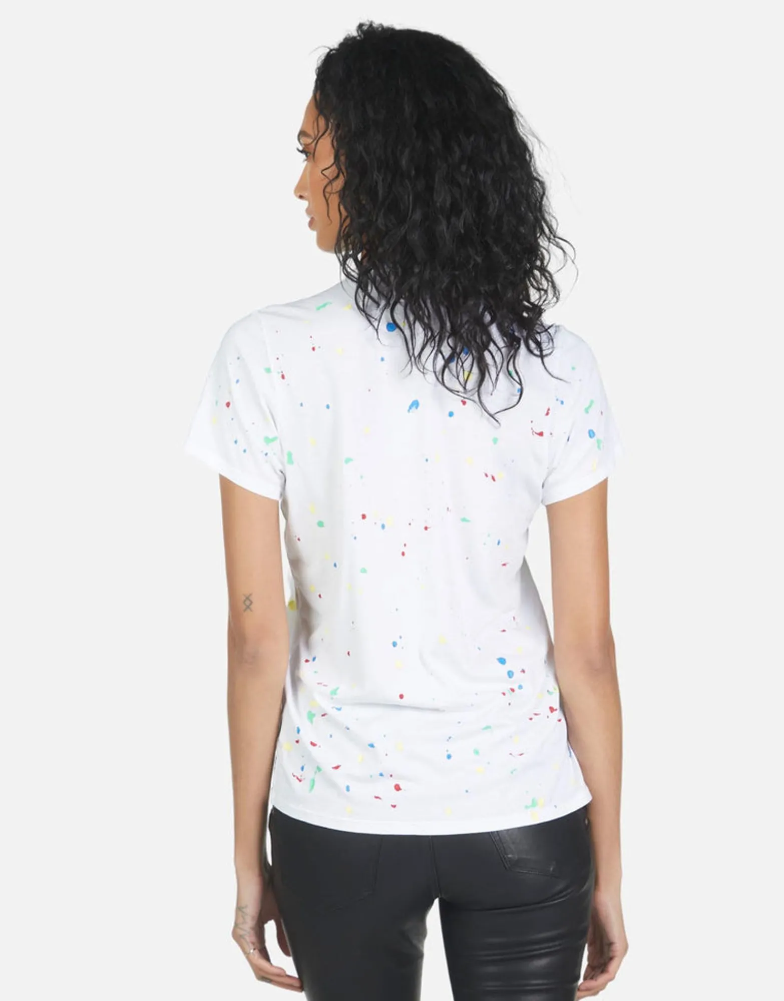 Hot Wolf Text Happy Face Women Short Sleeve
