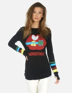 New Woodstock Lip 3 Days Of Peace Fitted Top | Mckinley By Women Long Sleeve