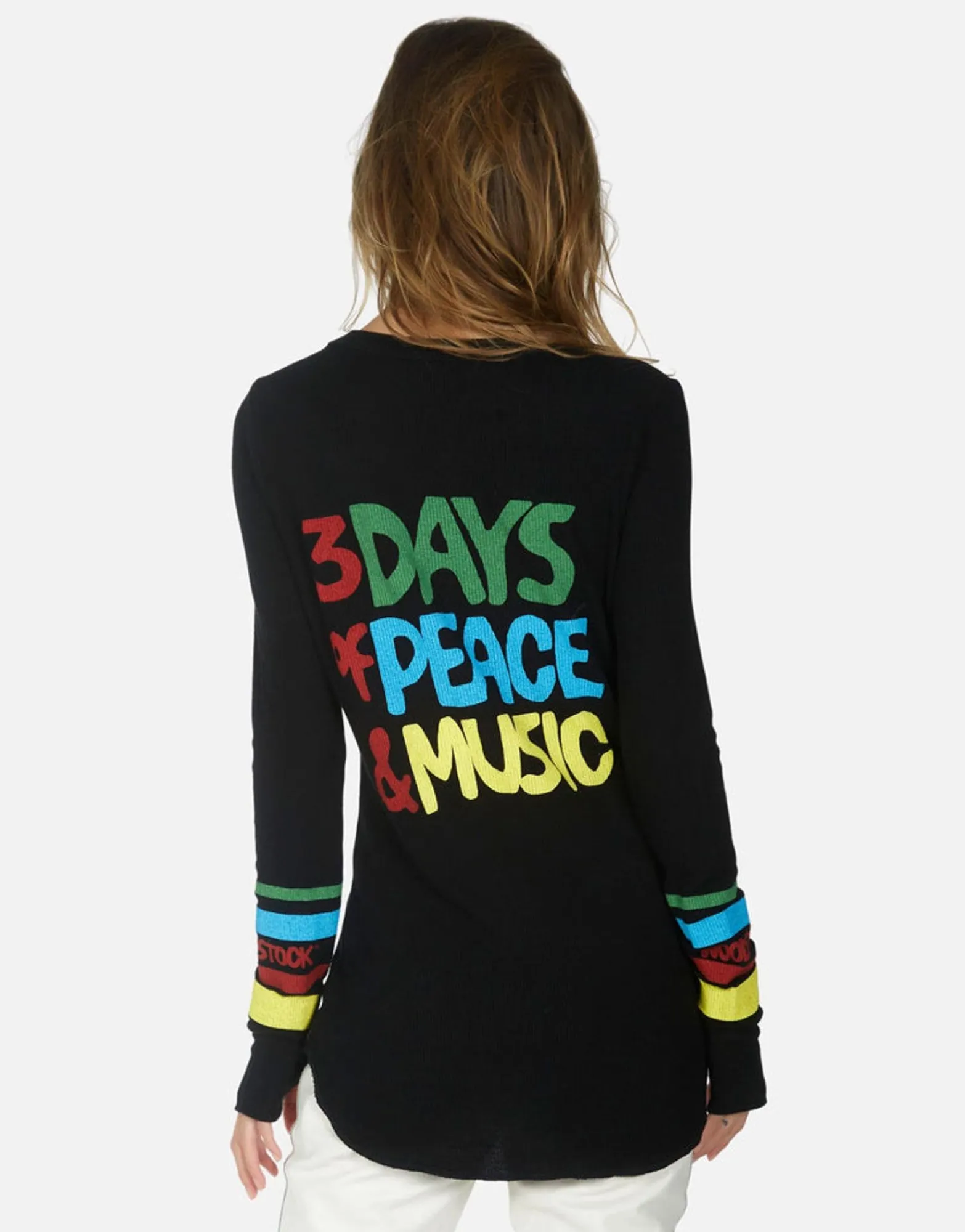 New Woodstock Lip 3 Days Of Peace Fitted Top | Mckinley By Women Long Sleeve