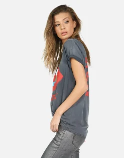 Online Woodstock Lip Boyfriend Tee | Wolf By Women Short Sleeve