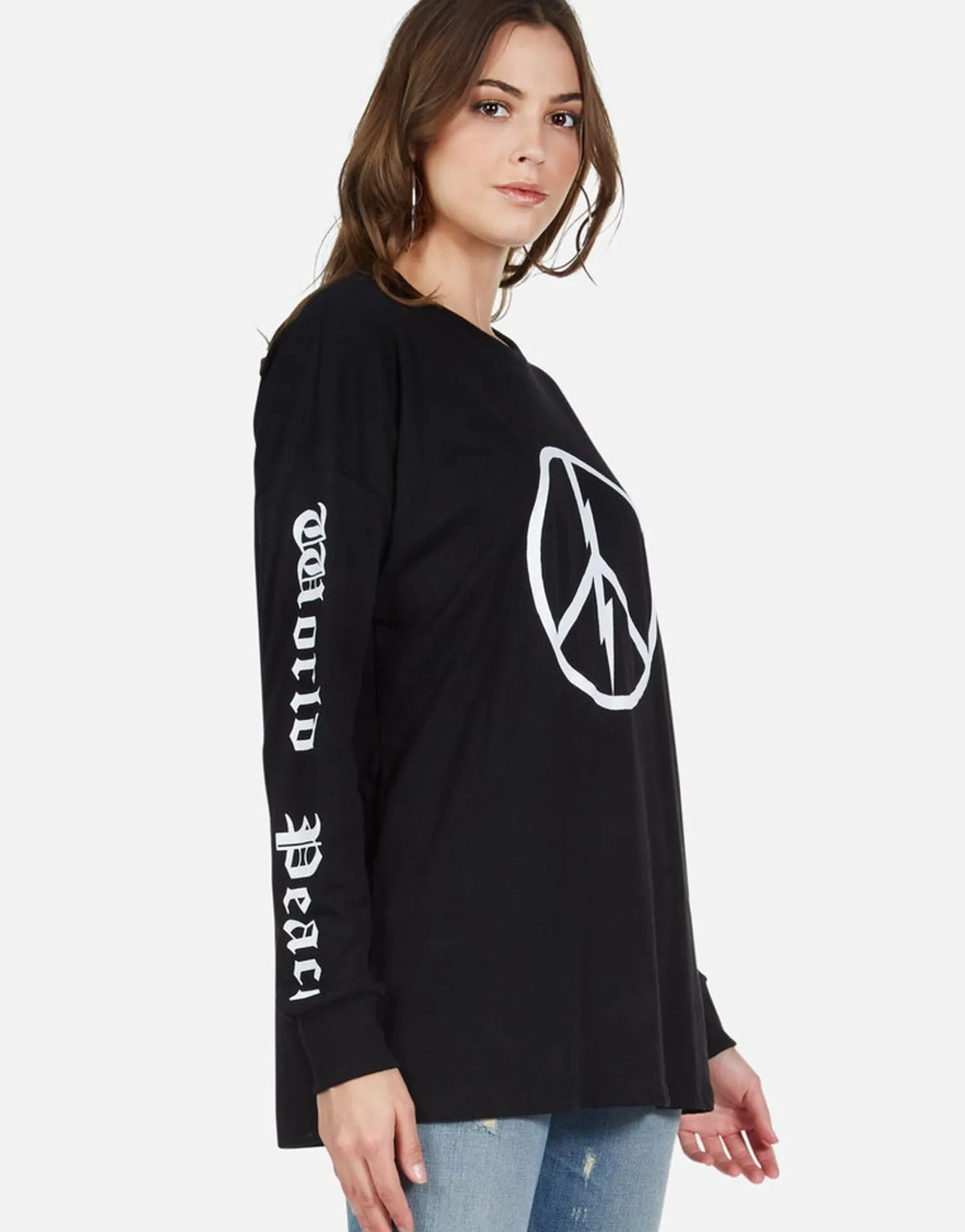 Clearance World Peace Oversized Drop Shoulder Tee | Lassie By Women Long Sleeve