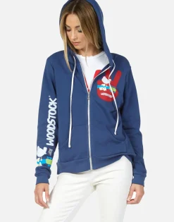 New Yellow Lightning Tie Dye Zip Up Hoodie | Lennox By Women Hoodies